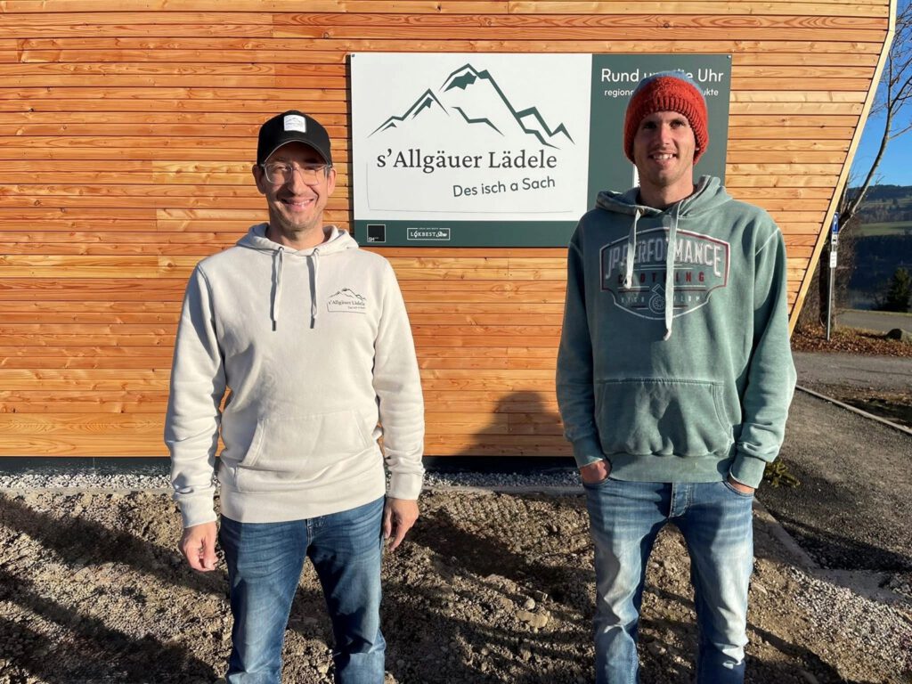Gründer vor dem s’Allgäuer Lädele